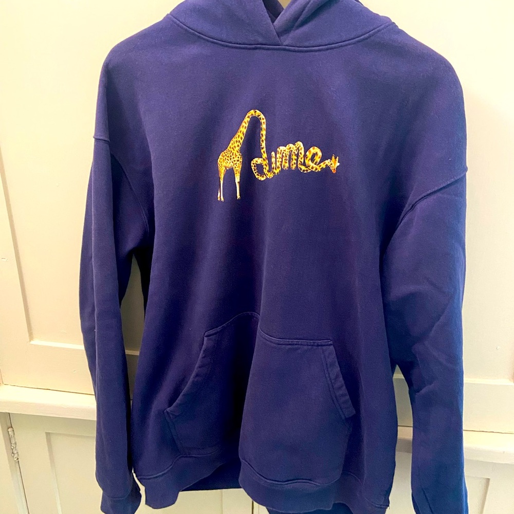 Navy Dime sweatshirt with giraffe logo Size XL